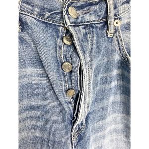 American Eagle Jeans Waist 32 Girlfriend High Hi Rise Button Fly Tapered